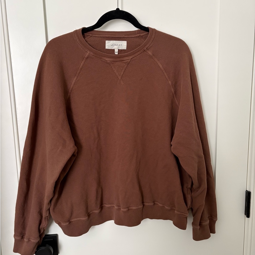 The GREAT. The Slouch sweatshirt in brown